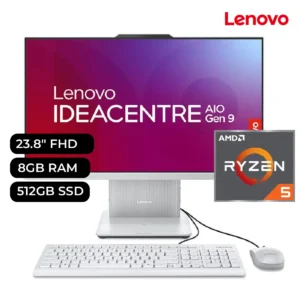 All in One Lenovo AIO IdeaCentre 24ARR9 AMD Ryzen 5 7535HS 8GB RAM 512GB SSD 24" FHD IPS
