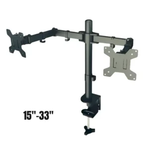 Rack soporte multifunción brazo 2 monitores escritorio 15" hasta 33"